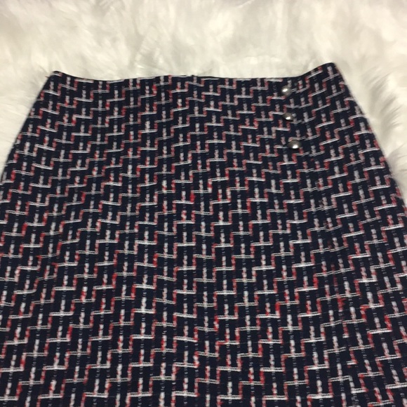 Navy Blue Talbots Tweed Skirt - Picture 8 of 8